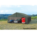 ShelterCoat 28' x 28' Garage With Peak Roof - Green