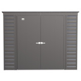 Arrow Select 8' x 4' Steel Storage Shed  -  Charcoal