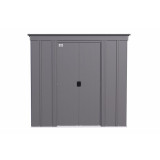 Arrow Classic Steel Storage Shed 6' x 4' -  Charcoal