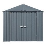 Arrow Elite Steel Storage Shed 8' x 6, Anthracite