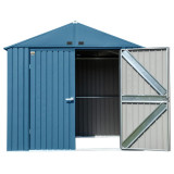 Arrow Elite Steel Storage Shed 8' x 6, Blue Gray