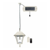 Solar LED Baytown II Pendant Light with Remote - Black or White Finish - Gama Sonic