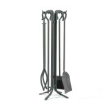 Matte Black Forged Hearth Fireplace Toolset