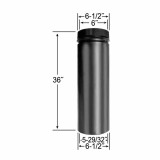 6" x 36" DSP Double Wall Black Stovepipe - DSP-6P36