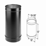 10'' x 12'' DuraBlack Single-Wall Black Stove Pipe