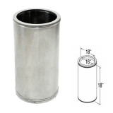 16" x 18" DuraTech Stainless Steel Chimney Pipe - 16DT-18SS