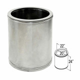 20'' x 24'' DuraTech Stainless Steel Chimney Pipe - 20DT-24SS