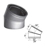 22" DuraTech 30 Degree Galvanized Elbow - 22DT-E30