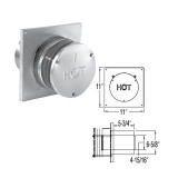 5" x 8" DirectVent Pro Round Horizontal Termination Cap - 58DVA-HRCS