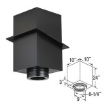 6" DuraTech Reduced Clearance Square Ceiling Support Box - 6DT-CS24R