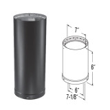 6'' x 6'' DVL Double-Wall Black Stove Pipe