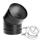 7'' DuraBlack 45 Degree Black Elbow - 7DBK-E45