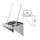 7'' DuraPlus Stainless Steel Tee Support Bracket