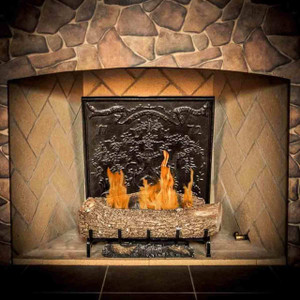 SIMOND STORE - Fire Back for Fireplace - 20''(W) x 16''(H) Cast Iron  Fireplace Heat Deflector- Fire Backs for Fireplace Wall Protection and Heat