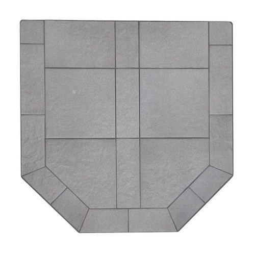 Navajo Nero 48 x 48 Single Cut Corner Hearth Pad