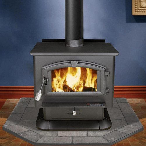 WoodEze Natural Bronze Slate Single Cut 48x48 Hearth Riser