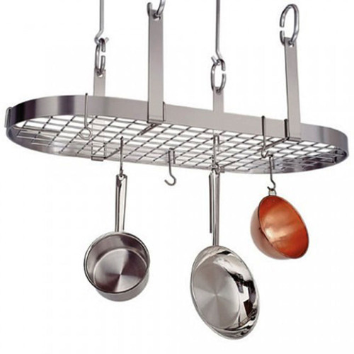 Metal Oval Hanging Pot Rack