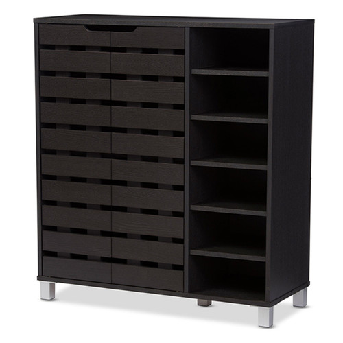 Dark Brown Modern Shoe Cabinet