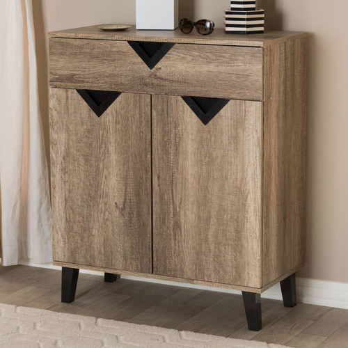 Dark Brown Modern Shoe Cabinet