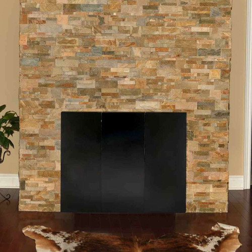 Black Fireplace Curtain Chimney Draft Stopper Fireplace Blanket