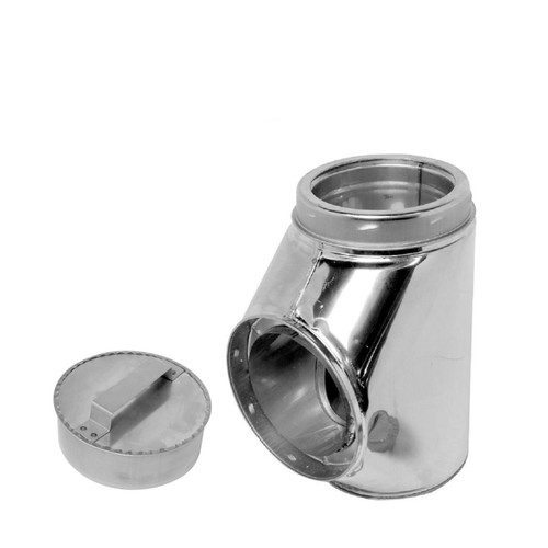 6" Selkirk Stainless Insulated Tee With Tee Plug - 206100 6" Selkirk Stainless Insulated Tee With Tee Plug - 206100