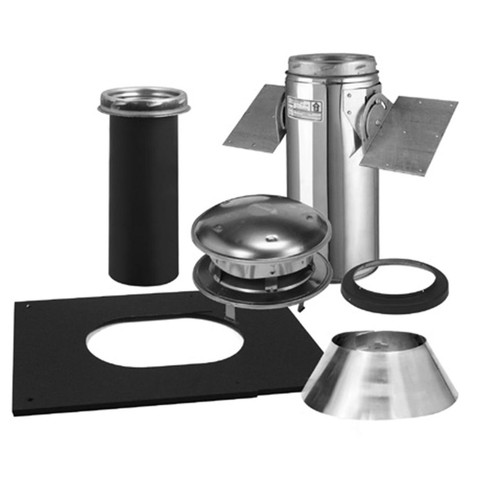 Cathedral Ceiling Kit for 6Chimney Pipe with Chimney Cap