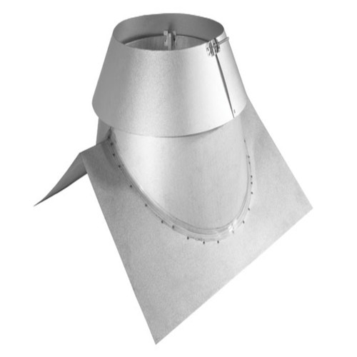6" Secure Temp Peak Roof Flashing 1/12-7/12 Pitch With Storm Collar