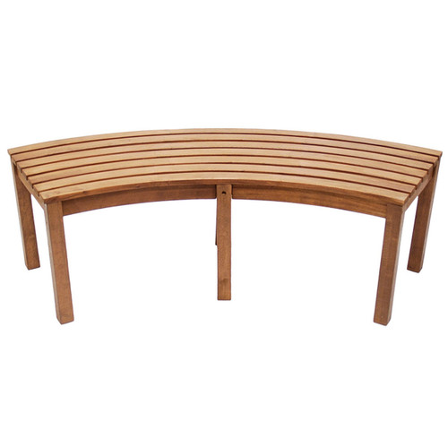 ACHLA Designs Curved Backless Bench - Natural Oil Finish