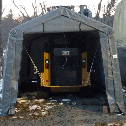 SHELTER-IT 12' X 28' X 8'  Instant Garage - Gray