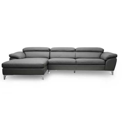 Baxton Studio Voight Gray Modern Sectional Sofa