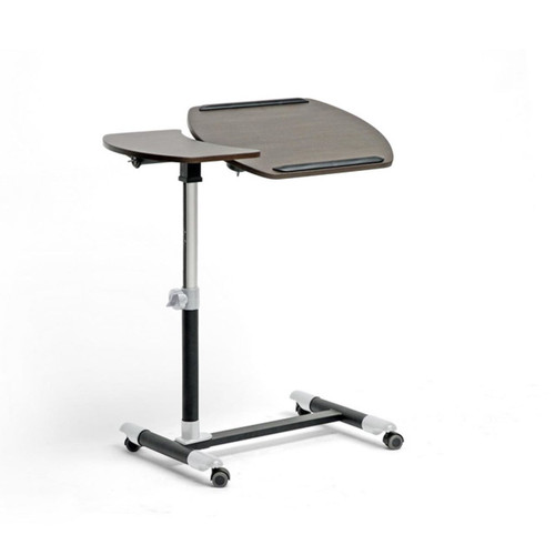 Baxton Studio Olsen Wenge/Black Wheeled Laptop Tray Table with Tilt Control
