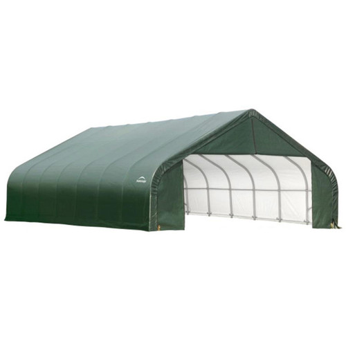 ShelterCoat 28' x 28' Garage With Peak Roof - Green