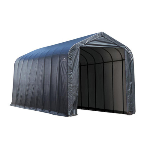 ShelterCoat 16' x  44' Garage With Peak Roof - Gray