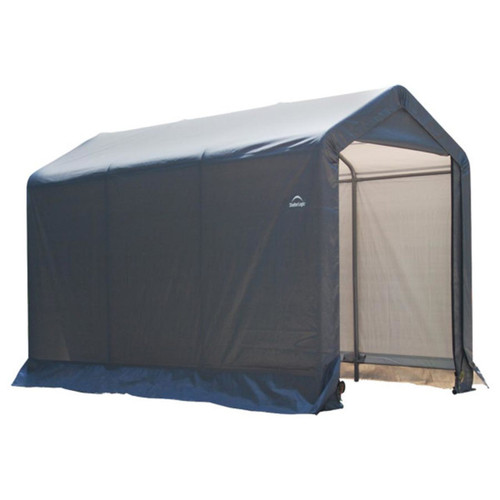 6' x 10' x 6' 6" Gray Shed-in-a-Box with Peak Roof
