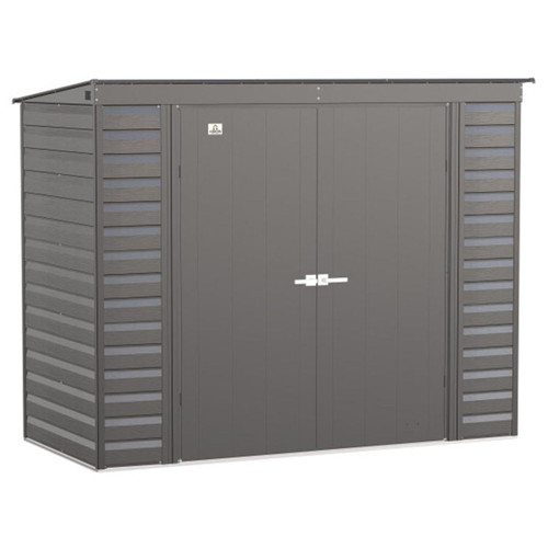 Arrow Select 8' x 4' Steel Storage Shed  -  Charcoal