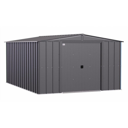 Arrow Classic Steel Storage Shed  10' x 14' -  Charcoal