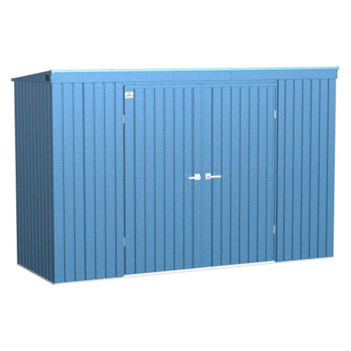 Arrow Elite Steel Storage Shed  10' x 4'  Blue Gray