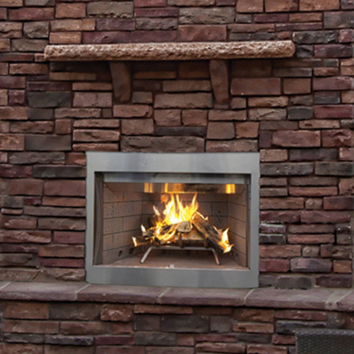 42'' Superior WRE Outdoor Woodburning Fireplace with White Brick