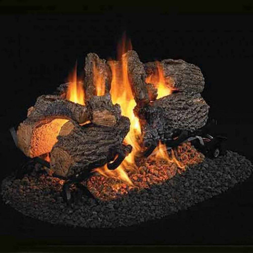 18"/20" Peterson Real Fyre Vented Charred Oak Gas Logs - Logs Only
