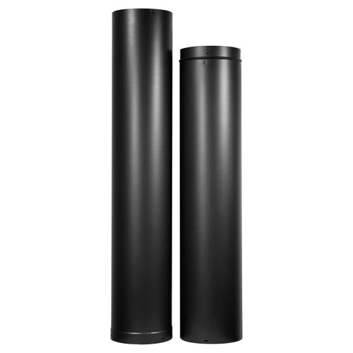 DVL Double-Wall Black Stovepipe, Size: Length: 6, Diameter: 6