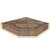 WoodEze Natural Bronze Slate Single Cut 40" x 40" Hearth Pad Riser