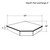 Diagram with measurements of Buttercup Brie Single Cut 48'' x 48'' Hearth Pad Riser