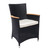 Black Helena Wicker Dining Chair w/ Cushion