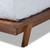 Baxton Studio Sante Mid-Century Modern Light Beige Fabric Upholstered Wood Queen Size Platform Bed