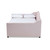 Baxton Studio Perry Modern and Contemporary Light Pink Velvet Fabric Upholstered and Button Tufted Full Size Daybed with Trundle
