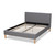 Baxton Studio Aneta Modern and Contemporary Gray Fabric Upholstered King Size Platform Bed