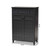Baxton Studio Glidden Modern and Contemporary Gray Finished 5-Shelf Wood Shoe Storage Cabinet with Drawer