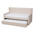 Baxton Studio Giorgia Modern and Contemporary Beige Fabric Upholstered Twin Size Daybed with Trundle