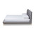 Baxton Studio Naya Mid-Century Modern Gray Fabric Upholstered King Size Wingback Platform Bed