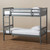 Baxton Studio Jude Modern and Contemporary Gray Finished Wood Twin Size Bunk Bed